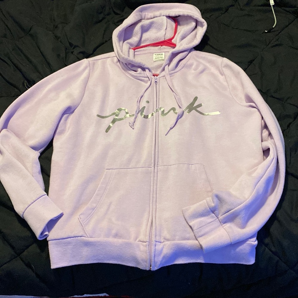 PINK Zip up jacket. X-large. Very light purple.